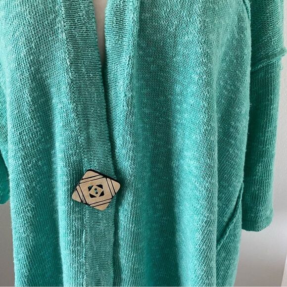 Willow Knit Chunky Open Front Sweater Button SZ S - Picture 14 of 15